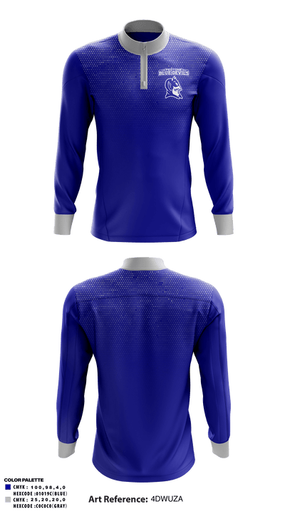 Peotone Blue Devils 70869919 Quarter Zip Jacket - 1
