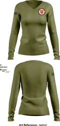 USAG Fort Sill 33635328 Women's Long Sleeve V-neck Shirt - 2