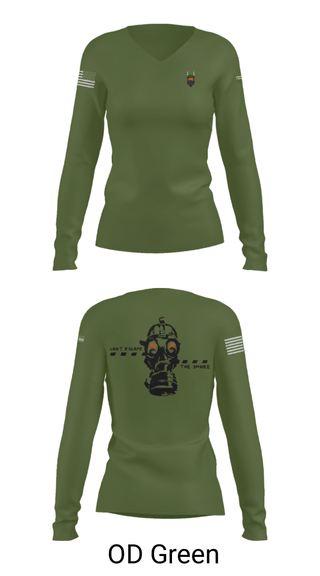 Women's Long Sleeve Vneck Shirt, , Army, Teamtime, Team time, sublimation, custom sports apparel, team uniforms, spirit wear, spiritwear, sports uniforms, custom shirts, team store, custom team store, fundraiser sports, apparel fundraiser