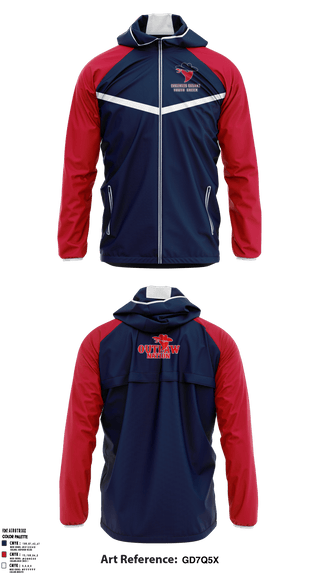 Windbreaker, Saugerties Outlaws, Football, Teamtime, Team time, sublimation, custom sports apparel, team uniforms, spirit wear, spiritwear, sports uniforms, custom shirts, team store, custom team store, fundraiser sports, apparel fundraiser