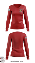 Bravo 1/12 39223696 Women's Long Sleeve V-neck Shirt - 1