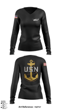 Flight Operations 32367893 Women's Long Sleeve V-neck Shirt - 1