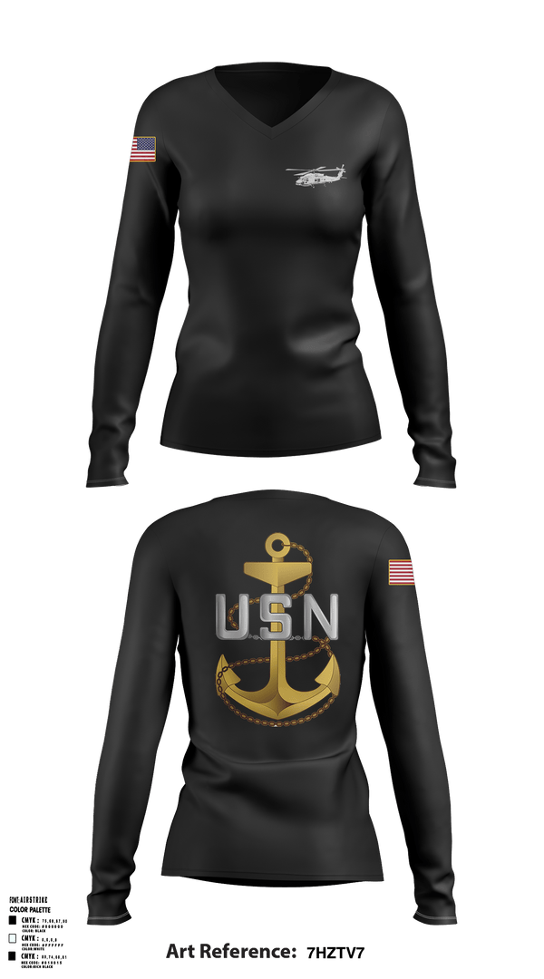 Women's Long Sleeve Vneck Shirt, Flight Operations, Navy, Teamtime, Team time, sublimation, custom sports apparel, team uniforms, spirit wear, spiritwear, sports uniforms, custom shirts, team store, custom team store, fundraiser sports, apparel fundraiser