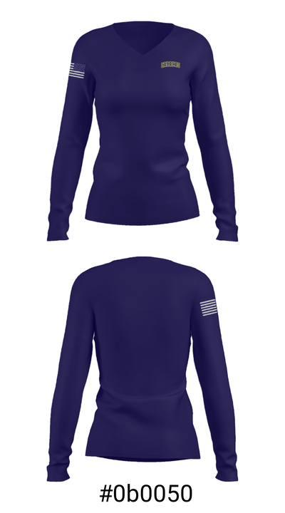Leones del Caracas 93134945 Women's Long Sleeve V-neck Shirt - 20