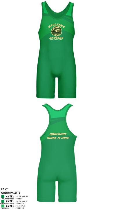 Badlands 69623591 Wrestling Singlet - 1