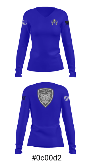Women's Long Sleeve Vneck Shirt, , Police, Teamtime, Team time, sublimation, custom sports apparel, team uniforms, spirit wear, spiritwear, sports uniforms, custom shirts, team store, custom team store, fundraiser sports, apparel fundraiser