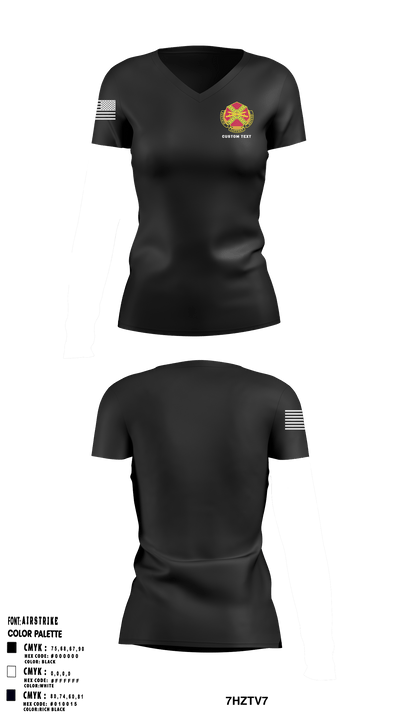 USAG Fort Sill 33635328 Women's Short Sleeve V-neck Shirt - 49