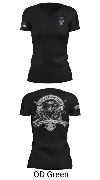 Women's Short Sleeve Vneck Shirt, , Air Force, Teamtime, Team time, sublimation, custom sports apparel, team uniforms, spirit wear, spiritwear, sports uniforms, custom shirts, team store, custom team store, fundraiser sports, apparel fundraiser