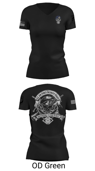 122d Security Forces Squadron 67227139 Women's Short Sleeve V-neck Shirt - 22
