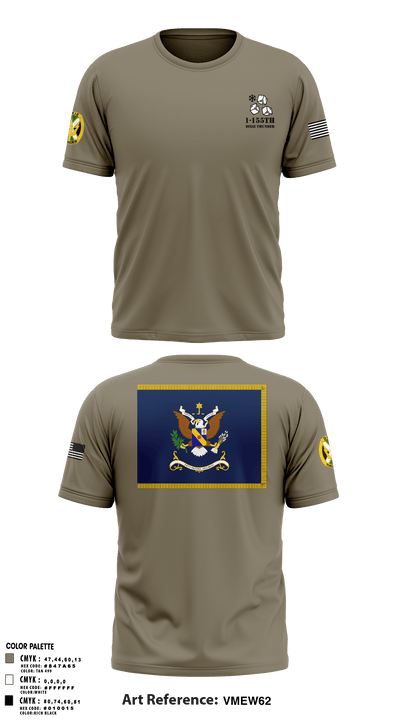 1-155th Dixie Thunder 83572891 Short Sleeve Performance Shirt - 1