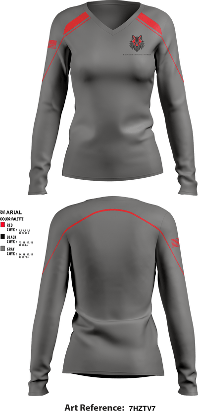 Ragnarok Ordnance Works 90237354 Women's Long Sleeve V-neck Shirt - 3