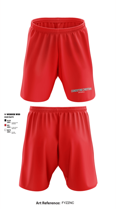 Cornerstone Christian School 7784848 Athletic Shorts With Pockets - 3