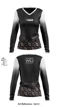 Warrior University 35293904 Women's Long Sleeve V-neck Shirt - 1