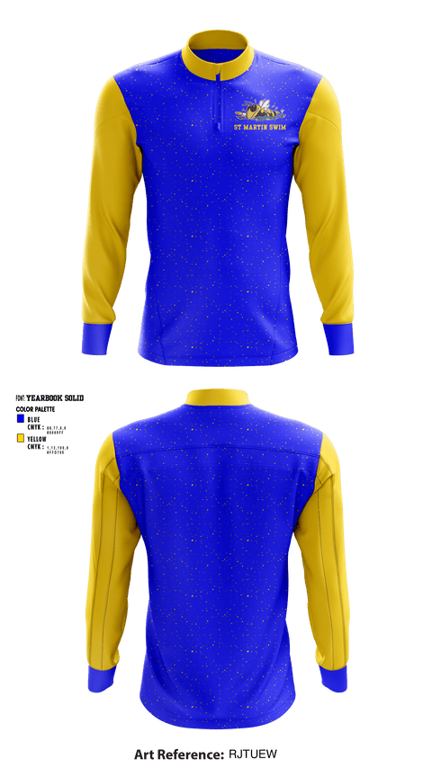 Quarter Zip Jacket, St Martin High School Swimming, Swimming, Teamtime, Team time, sublimation, custom sports apparel, team uniforms, spirit wear, spiritwear, sports uniforms, custom shirts, team store, custom team store, fundraiser sports, apparel fundraiser
