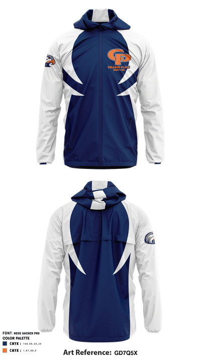 College Place High School Wrestling 47921319 Windbreaker - 2