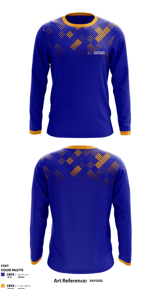 Long Sleeve Performance Shirt, Gautier Middle School Gators, Spirit Store, Teamtime, Team time, sublimation, custom sports apparel, team uniforms, spirit wear, spiritwear, sports uniforms, custom shirts, team store, custom team store, fundraiser sports, apparel fundraiser