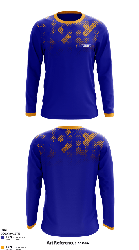 Long Sleeve Performance Shirt, Gautier Middle School Gators, Spirit Store, Teamtime, Team time, sublimation, custom sports apparel, team uniforms, spirit wear, spiritwear, sports uniforms, custom shirts, team store, custom team store, fundraiser sports, apparel fundraiser