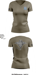 HHD, 205th MI BN 75784858 Women's Short Sleeve V-neck Shirt - 5