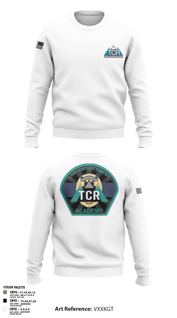 Crew Neck Sweatshirt, TCR LE ACADEMY, Police, Teamtime, Team time, sublimation, custom sports apparel, team uniforms, spirit wear, spiritwear, sports uniforms, custom shirts, team store, custom team store, fundraiser sports, apparel fundraiser