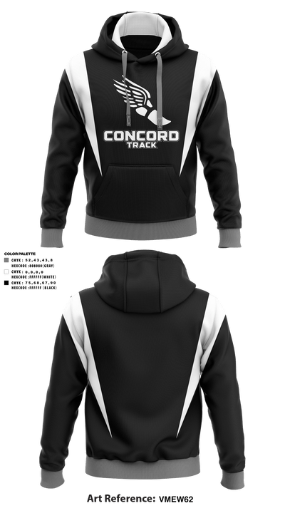Concord High School Track 53059740 Hoodie - 3