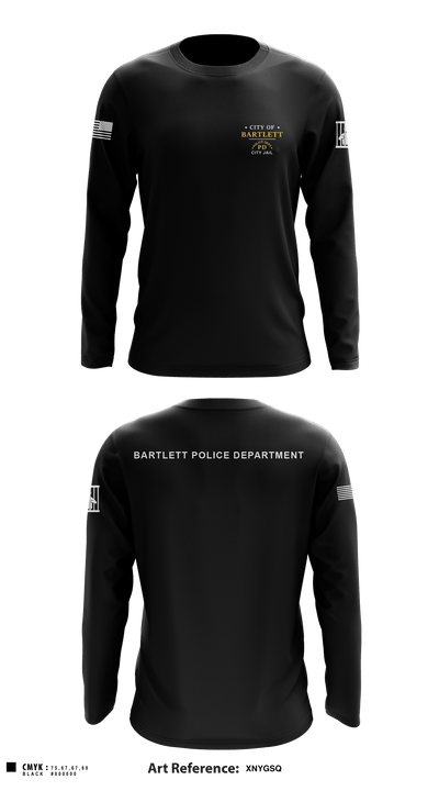 City of Bartlett City Jail 55207514 Long Sleeve Performance Shirt - 1