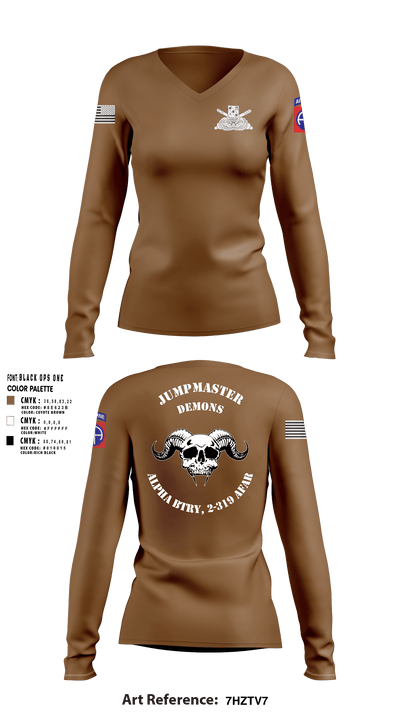ALPHA BTRY, 2-319th AFAR 68475694 Women's Long Sleeve V-neck Shirt - 5