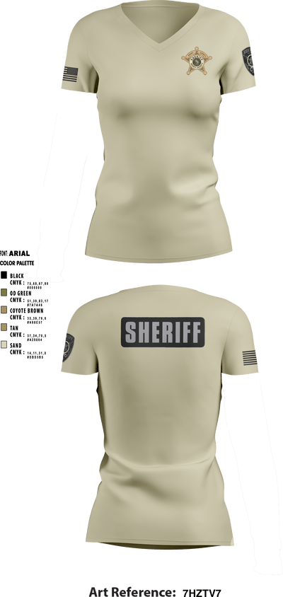Henry County S.E.R.T. 87395571 Women's Short Sleeve V-neck Shirt - 5