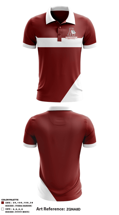 Anniston High School 96960836 Short Sleeve Performance Polo - 2