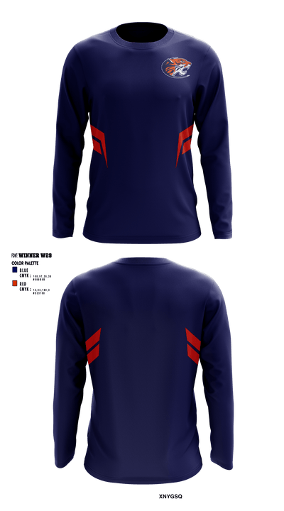 Wilson Preparatory Academy Basketball 93288962 Long Sleeve Performance Shirt - 1
