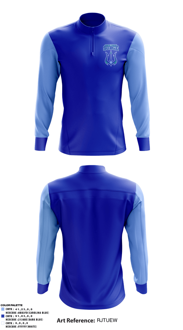 Quarter Zip Jacket, South Haven Surge, Baseball, Teamtime, Team time, sublimation, custom sports apparel, team uniforms, spirit wear, spiritwear, sports uniforms, custom shirts, team store, custom team store, fundraiser sports, apparel fundraiser