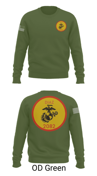 Crew Neck Sweatshirt, , Marines, Teamtime, Team time, sublimation, custom sports apparel, team uniforms, spirit wear, spiritwear, sports uniforms, custom shirts, team store, custom team store, fundraiser sports, apparel fundraiser