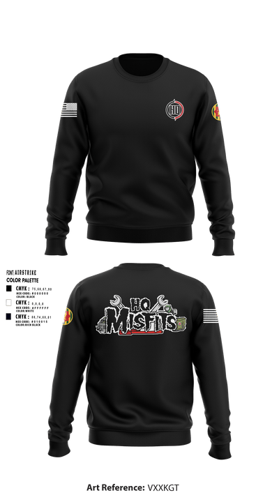 591st MP CO HQ PLT 28103844 Crew Neck Sweatshirt - 1