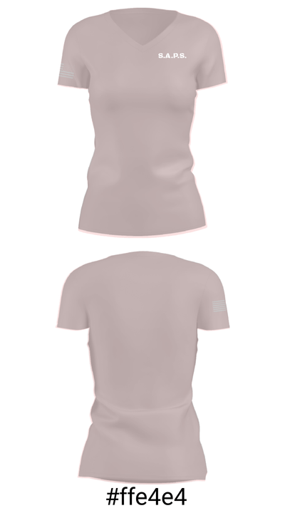 S.A.P.S. 42805162 Women's Short Sleeve V-neck Shirt - 21