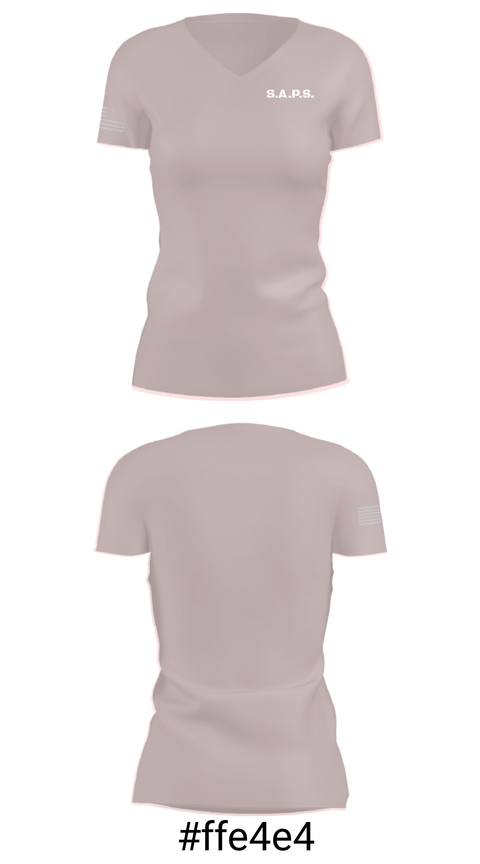 Women's Short Sleeve Vneck Shirt, S.A.P.S., , Teamtime, Team time, sublimation, custom sports apparel, team uniforms, spirit wear, spiritwear, sports uniforms, custom shirts, team store, custom team store, fundraiser sports, apparel fundraiser
