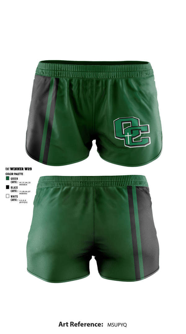 Women's Shorts, Owensboro Catholic High School Cheer, Cheer, Teamtime, Team time, sublimation, custom sports apparel, team uniforms, spirit wear, spiritwear, sports uniforms, custom shirts, team store, custom team store, fundraiser sports, apparel fundraiser