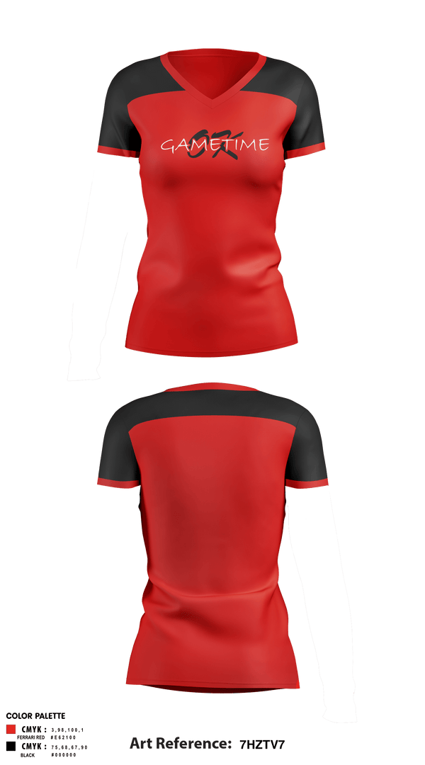Women's Short Sleeve Vneck Shirt, OKLAHOMA GAMETIME, Softball, Teamtime, Team time, sublimation, custom sports apparel, team uniforms, spirit wear, spiritwear, sports uniforms, custom shirts, team store, custom team store, fundraiser sports, apparel fundraiser