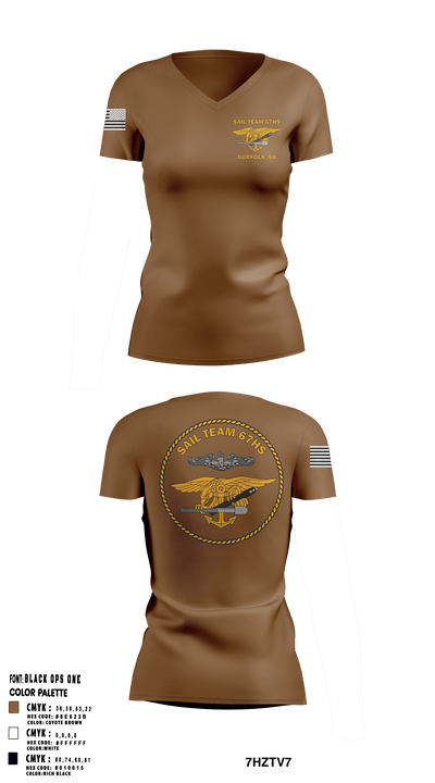NNSY & FMB 67HS 67056282 Women's Short Sleeve V-neck Shirt - 2