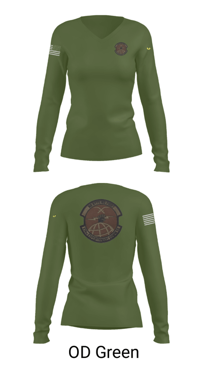 378 Expeditionary Communications Squadron 36516521 Women's Long Sleeve V-neck Shirt - 40