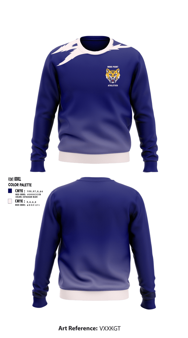 Crew Neck Sweatshirt, Moss Point Athletics, Spirit Store, Teamtime, Team time, sublimation, custom sports apparel, team uniforms, spirit wear, spiritwear, sports uniforms, custom shirts, team store, custom team store, fundraiser sports, apparel fundraiser