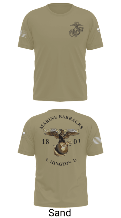 Marine Barracks Washington 7968696 Short Sleeve Performance Shirt - 36