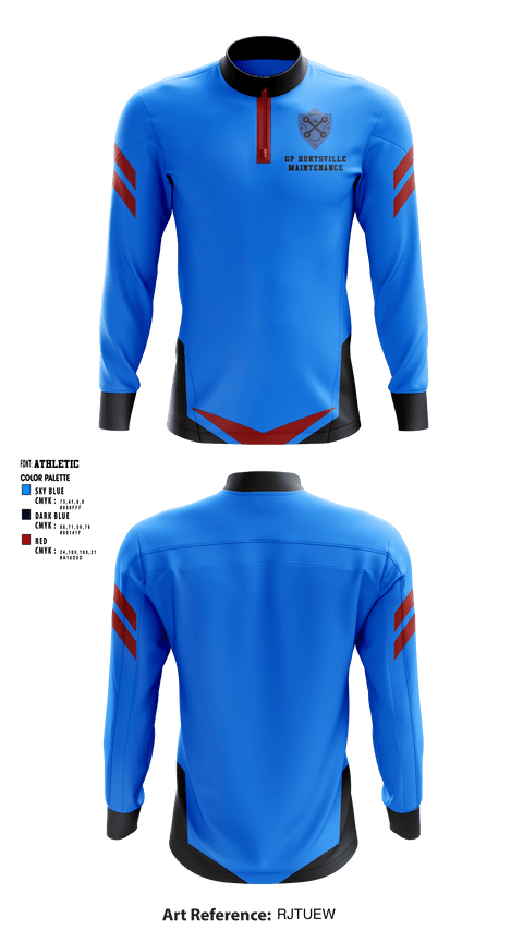 Quarter Zip Jacket, GP Huntsville MaintenanceGP Huntsville Maintenance, , Teamtime, Team time, sublimation, custom sports apparel, team uniforms, spirit wear, spiritwear, sports uniforms, custom shirts, team store, custom team store, fundraiser sports, apparel fundraiser