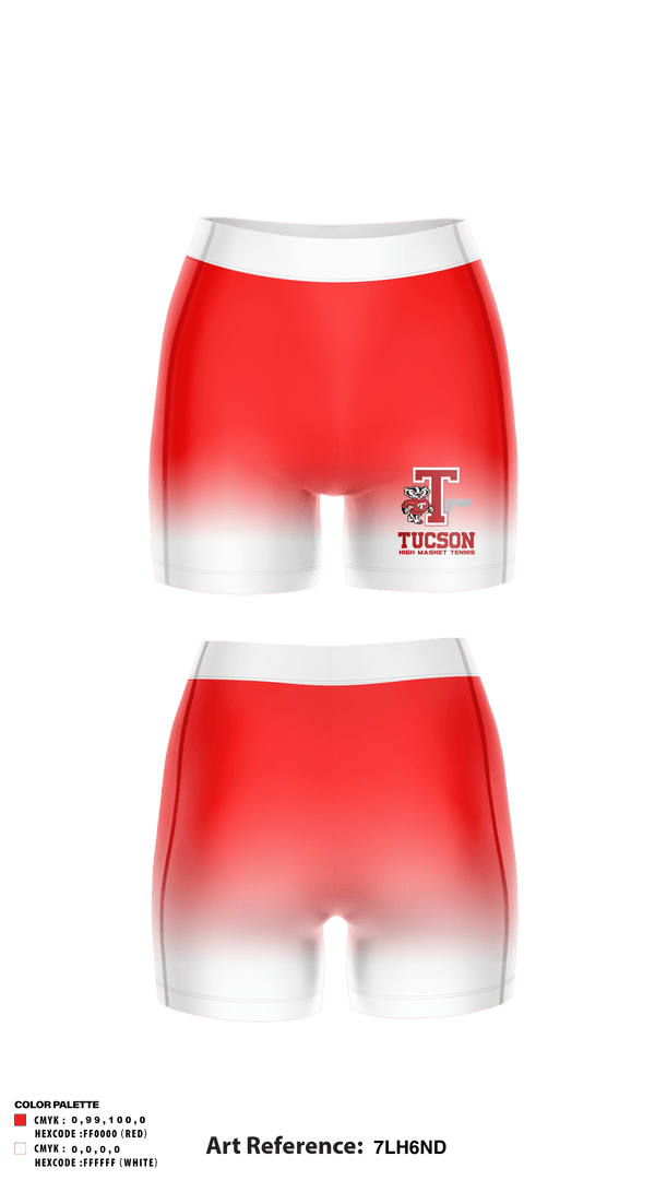 Women's Compression Shorts, Tucson High Magnet School Tennis, Tennis, Teamtime, Team time, sublimation, custom sports apparel, team uniforms, spirit wear, spiritwear, sports uniforms, custom shirts, team store, custom team store, fundraiser sports, apparel fundraiser