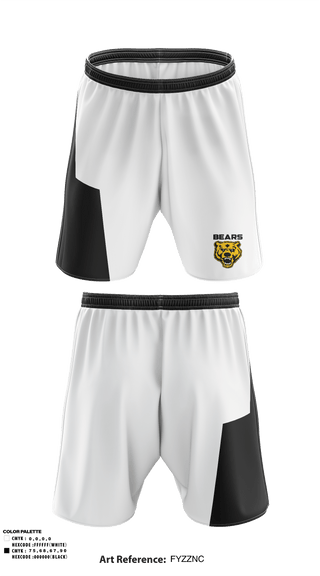 Athletic Shorts With Pockets, Bears, Baseball, Teamtime, Team time, sublimation, custom sports apparel, team uniforms, spirit wear, spiritwear, sports uniforms, custom shirts, team store, custom team store, fundraiser sports, apparel fundraiser