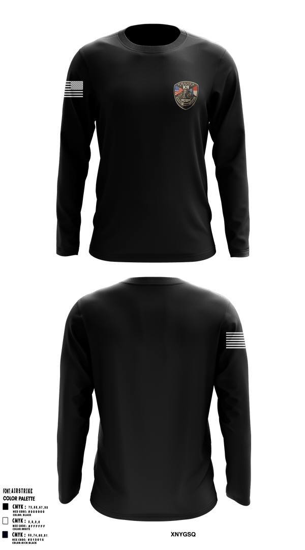 Long Sleeve Performance Shirt, K9 Unit, Police, Teamtime, Team time, sublimation, custom sports apparel, team uniforms, spirit wear, spiritwear, sports uniforms, custom shirts, team store, custom team store, fundraiser sports, apparel fundraiser