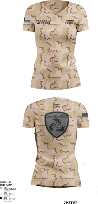 Women's Short Sleeve Vneck Shirt, , Army, Teamtime, Team time, sublimation, custom sports apparel, team uniforms, spirit wear, spiritwear, sports uniforms, custom shirts, team store, custom team store, fundraiser sports, apparel fundraiser