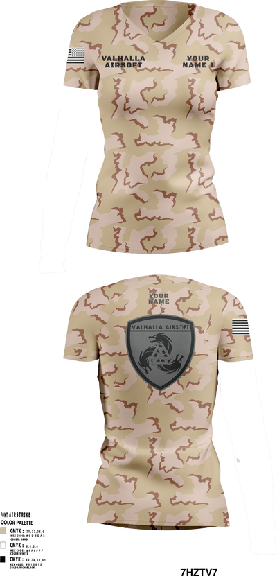Valhalla Airsoft 98104221 Women's Short Sleeve V-neck Shirt - 6