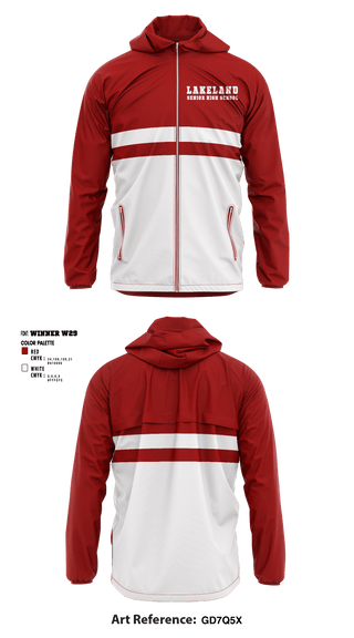 Windbreaker, Lakeland Senior High School, Spirit Store, Teamtime, Team time, sublimation, custom sports apparel, team uniforms, spirit wear, spiritwear, sports uniforms, custom shirts, team store, custom team store, fundraiser sports, apparel fundraiser