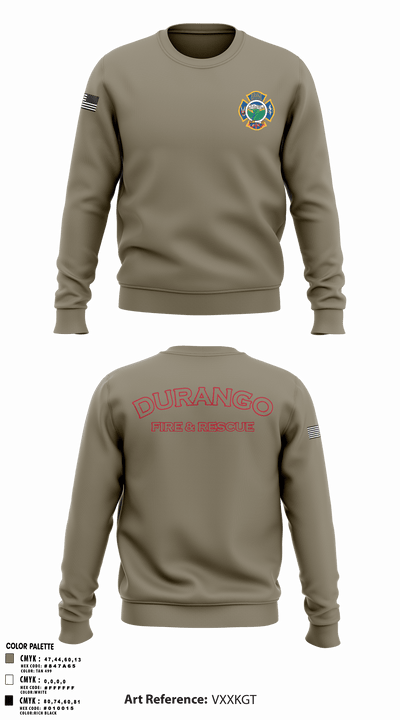 Durango Fire Protection District 71199400 Crew Neck Sweatshirt - 1