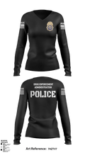 DEA Enforcement Group 46 13099367 Women's Long Sleeve V-neck Shirt - 53