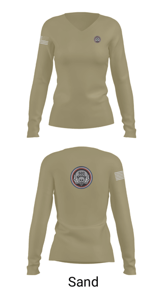 Women's Long Sleeve Vneck Shirt, , Army, Teamtime, Team time, sublimation, custom sports apparel, team uniforms, spirit wear, spiritwear, sports uniforms, custom shirts, team store, custom team store, fundraiser sports, apparel fundraiser